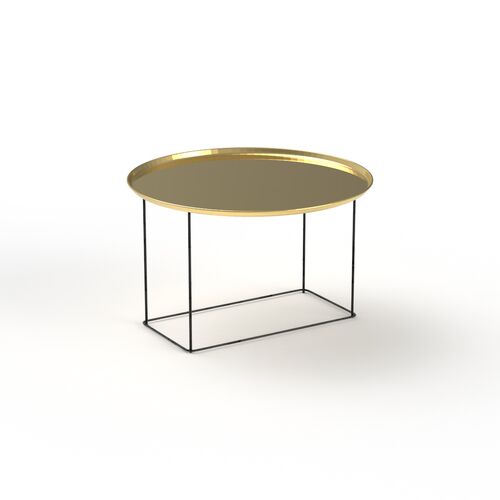 Low Round Metal Table 01 3D Model