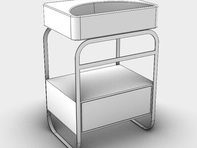 Alice Lunaris Structure 61 Drawer wireframe NURBS geometry