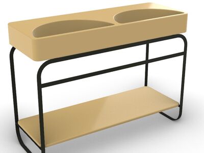 Alice Lunaris Structure 121 Top bathroom furniture Rhino NURBS 3D model