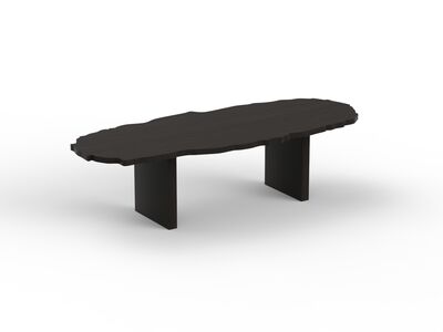 Wood Low Black Table 02 3D Model