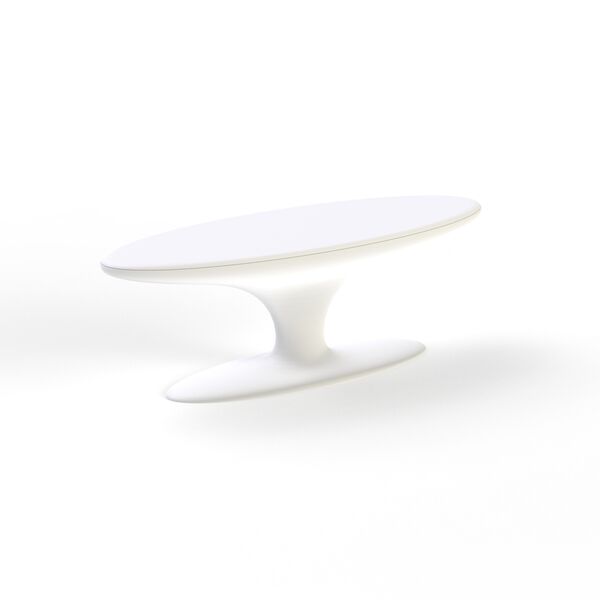 Oval White Plastic Table 01 3D Model
