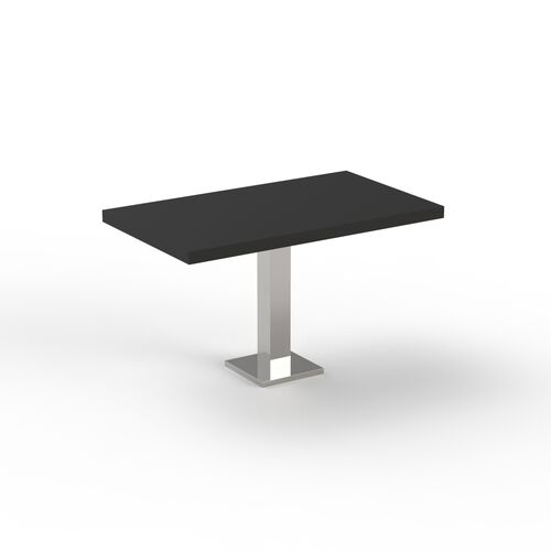 Rectangular Black Top Metal Stand Table 02 3D Model