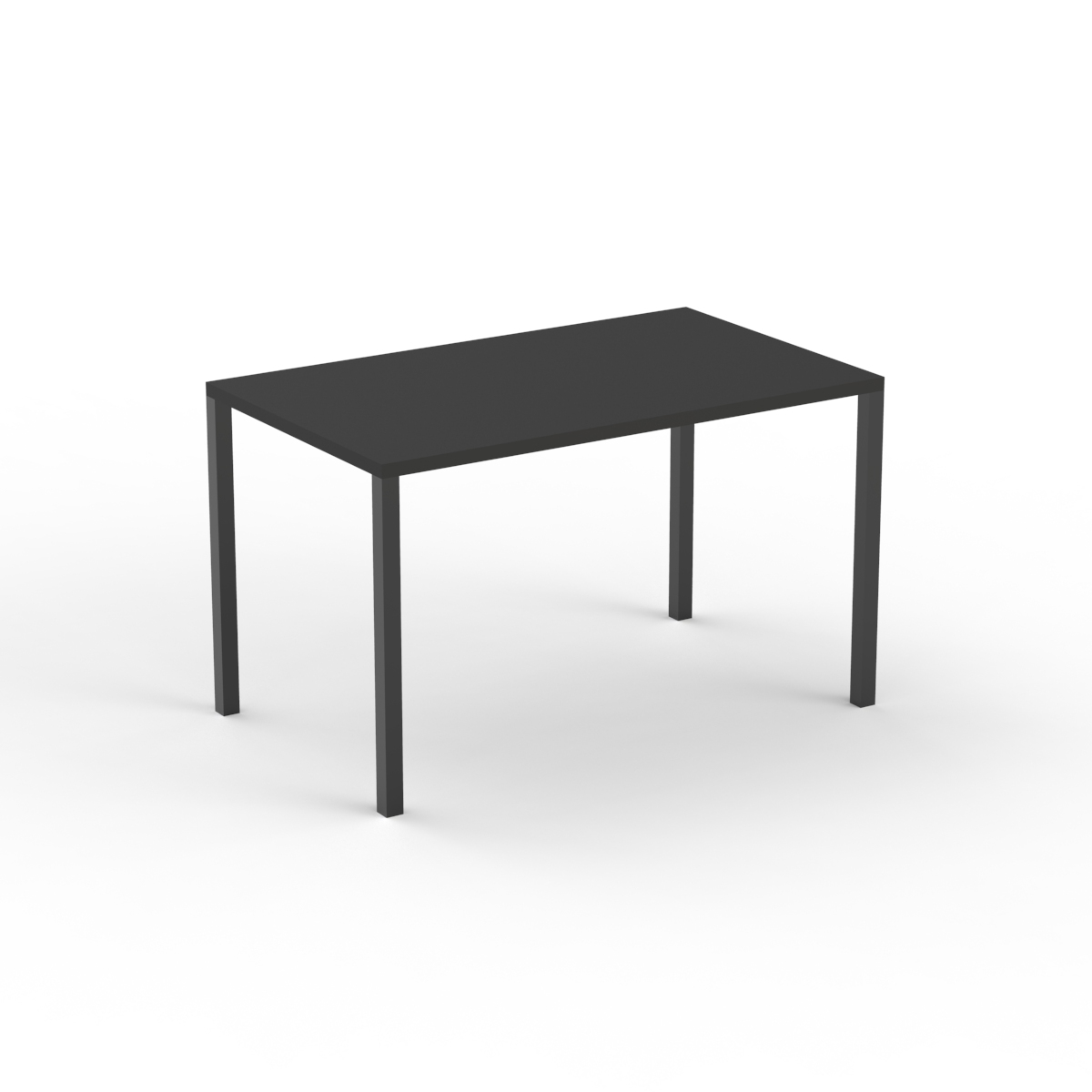 Rectangular Black Top Metal Stand Table 05 3D Model