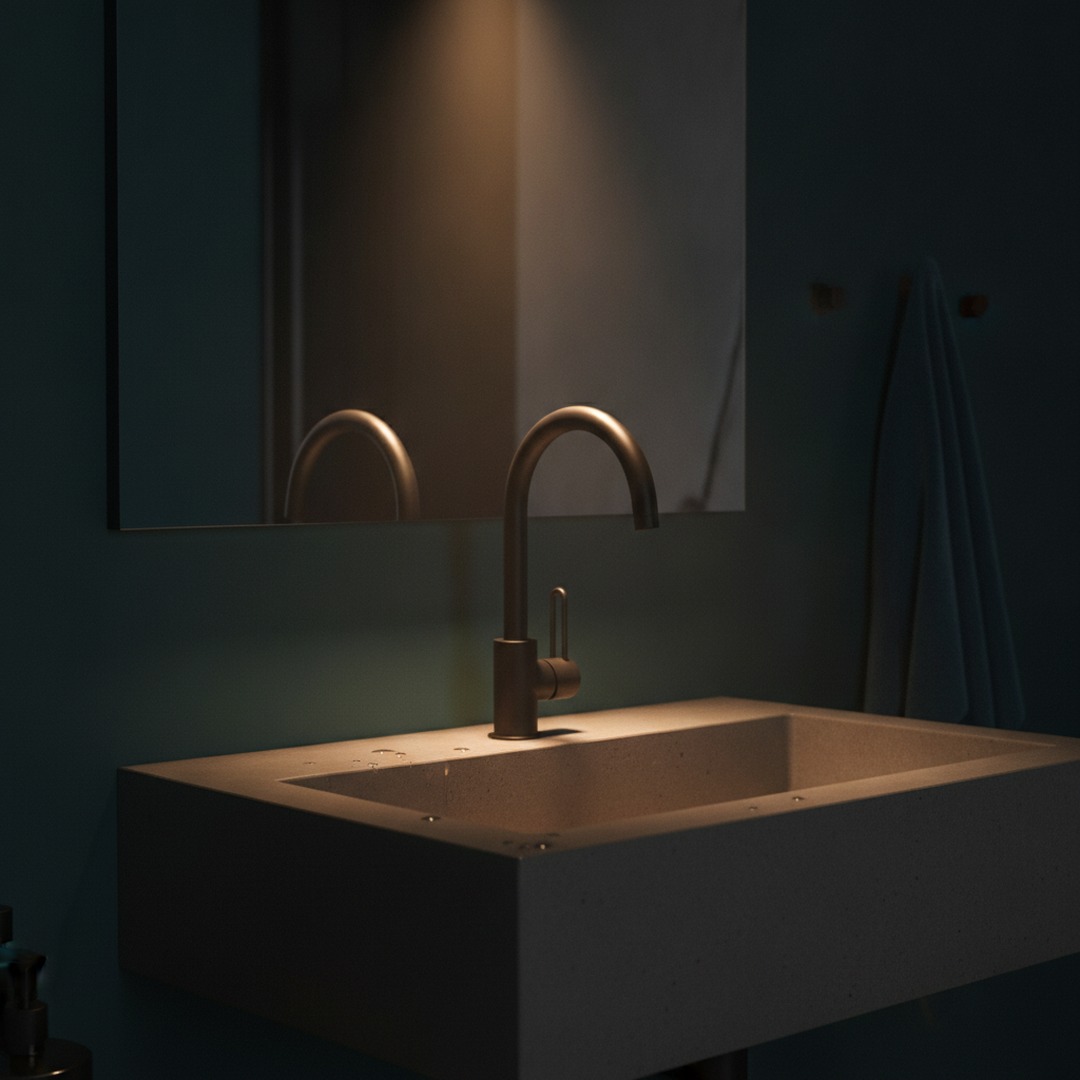Kitchen Metal Tap 03 3D Model