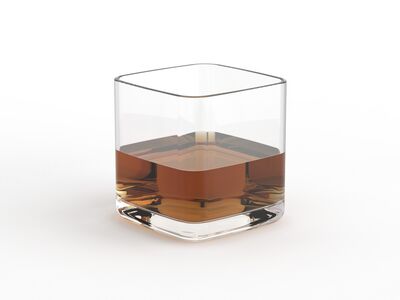 Whiskey Old Fashioned Glass 01 3D Model
