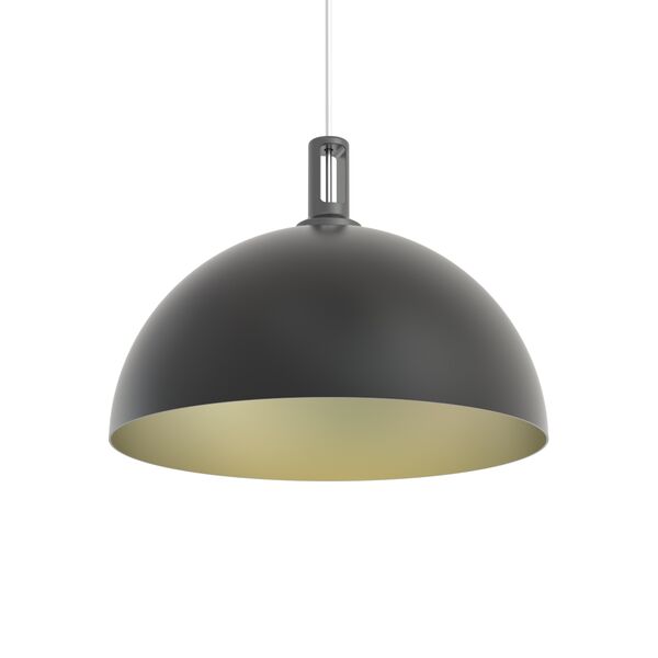 Pendant Round Black Metal Lamp 01 3D Model
